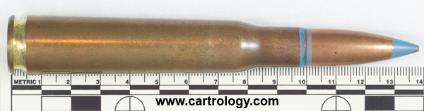 .50 BMG Incendiary  Belgium FN 12.7 48 profile view.