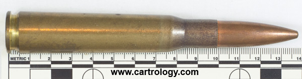 .50 BMG Ball  Turkey 12.7x99 MKE 4-67 profile view.