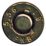 5.56 x 45mm Ball SS109 Belgium 5.56 81 FNB head view.