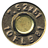 7.62mm NATO Ball  Argentina 7.62x51 10 FLB 81 head view.