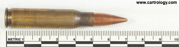 7.62mm NATO Ball  Belgium ⊕ FN 60 profile view.