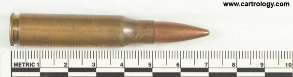 7.62mm NATO Ball  Chile F.M.E. 7,62N. 60 profile view.