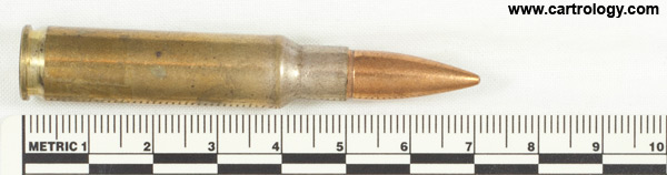 7.62mm NATO Ball  Israel  2-74 ת צ profile view.