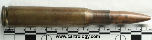 .50 BMG Dummy  United States 4 3 T W profile view.