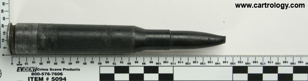 12.7 x 108mm Dummy  East Germany  profile view.