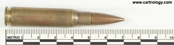 7.62mm NATO Ball  Peru F M E P 62 profile view.