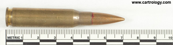 7.62mm NATO Ball  Peru F A M E 72 profile view.