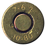 7.62mm NATO Ball  Unknown 7.62 10-80 head view.