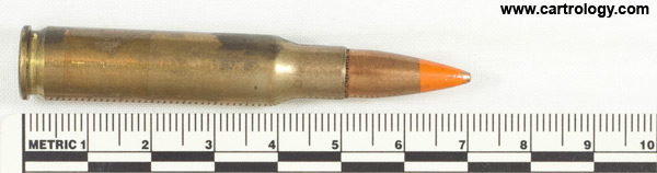 7.62mm NATO Tracer M62 United States ⊕ FA 67 profile view.