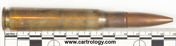 .50 BMG Ball M33 United States L C 7 9 profile view.