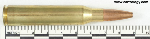 .338 Lapua Magnum Ball  Switzerland T .338LM profile view.