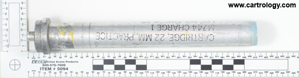 22 x 164mm Mortar Subcaliber Fired M744 United States  profile view.