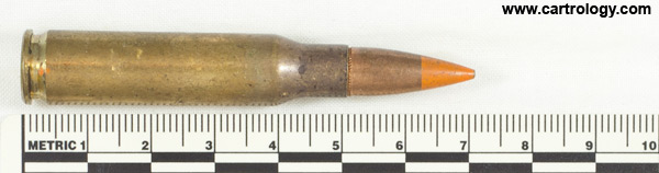 7.62mm NATO Tracer M62 United States ⊕ LC 72 profile view.