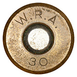 .30-40 Krag Proof  United States W.R.A. 30 head view.