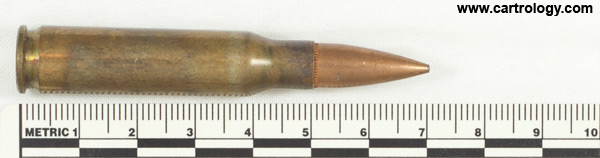 7.62mm NATO Ball M80 United States ⊕ LC 76 profile view.