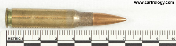 7.62mm NATO Ball M80 United States ⊕ LC 84 profile view.