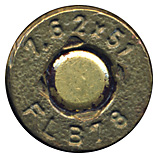 7.62mm NATO Ball  Argentina 7,62x51 FLB78 head view.