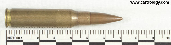 7.62mm NATO Ball  Argentina 7,62x51 FLB78 profile view.