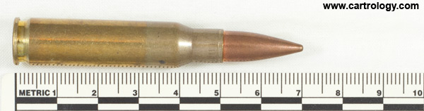7.62mm NATO Ball  Argentina 7,62x51 FLB94 profile view.