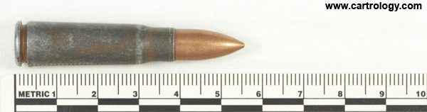 7.62 x 39 mm Ball  Egypt  ٢٧ ٦١ ج ع م profile view.