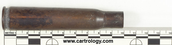 .50 BMG Fired  United States R A 5 4 profile view.