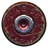 7.62mm NATO Proof  West Germany DAG 56 7.62x51 head view.