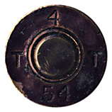 7.5 x 38mm Swiss AR AP  Switzerland T 4 T 54 head view.