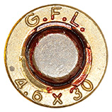 4.6 x 30mm AP  Italy G.F.L. 4.6x30 head view.