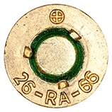 7.62mm NATO Ball NM60 Norway ⊕ 26-RA-66 head view.