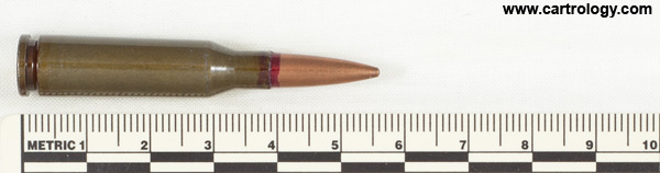 5.45 x 39mm Ball  Soviet Union 539 76 profile view.