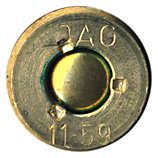 7.62mm NATO Blank  West Germany DAG 11-59 head view.