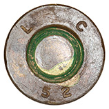 .30-06 Blank M1909 United States L C 52 head view.