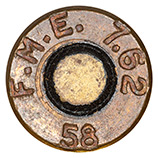 .30-06 Ball  Chile F.M.E. 7.62 58 head view.