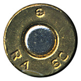 7.62mm NATO Ball (Match)  United States ⊕ RA 60 head view.