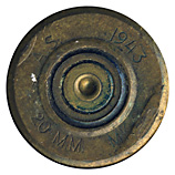 20 x 110mm RB Fired  United States A.S.1943 20-M.M. MK-2 head view.