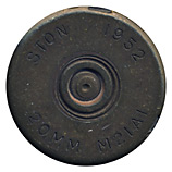 20 x 110mm HS Fired  United States STON 1952 20MM M21A1 head view.