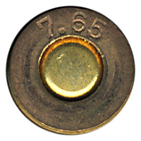 7.65 x 38mm Swiss AR Ball  Switzerland 7.65 head view.