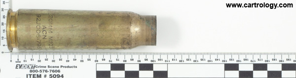 20 x 102mm Fired  United States  profile view.