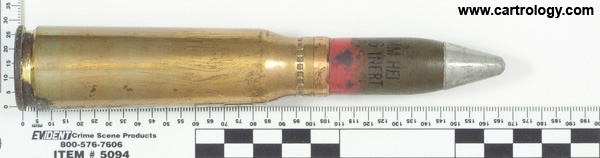 20 x 102mm HEI (Inert) M56 United States  profile view.