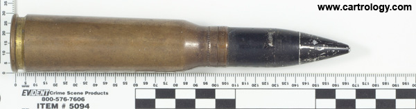 20 x 102mm TP T61E1 United States F A * 48 * profile view.