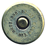 20 x 110mm USN Inert MK103 MOD0 United States . RNO . 12 . 63 . 20MM-MK5.MOD.0 head view.