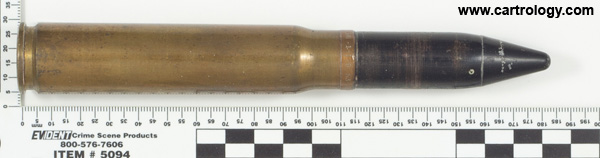 20 x 110mm HS TP  United States 20MM M21A1 NS 51 profile view.