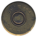 20 x 110mm HS TP T24 United States AGM-1944 20MM-M21A1 head view.