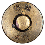 .50 BMG Blank M1 United States DM 43 head view.