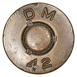 .50 BMG Ball M2 United States DM 42 head view.