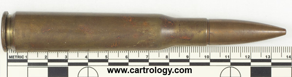 .50 BMG Ball M2 United States DM 42 profile view.
