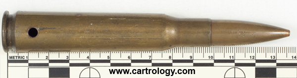 .50 BMG Dummy  United States S L 42 profile view.