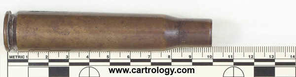 .50 BMG Fired  United States 4 5 T W profile view.