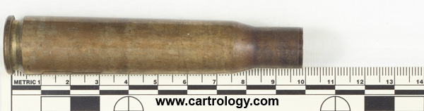 .50 BMG Fired  United States D M 4 5 profile view.