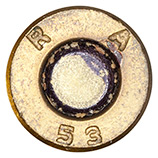 .30 Carbine Ball  United States R A 53 head view.